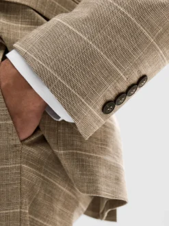 Miesten Bleiseri, SLIM OASIS SAND CHECK NOS><noscript><img width=