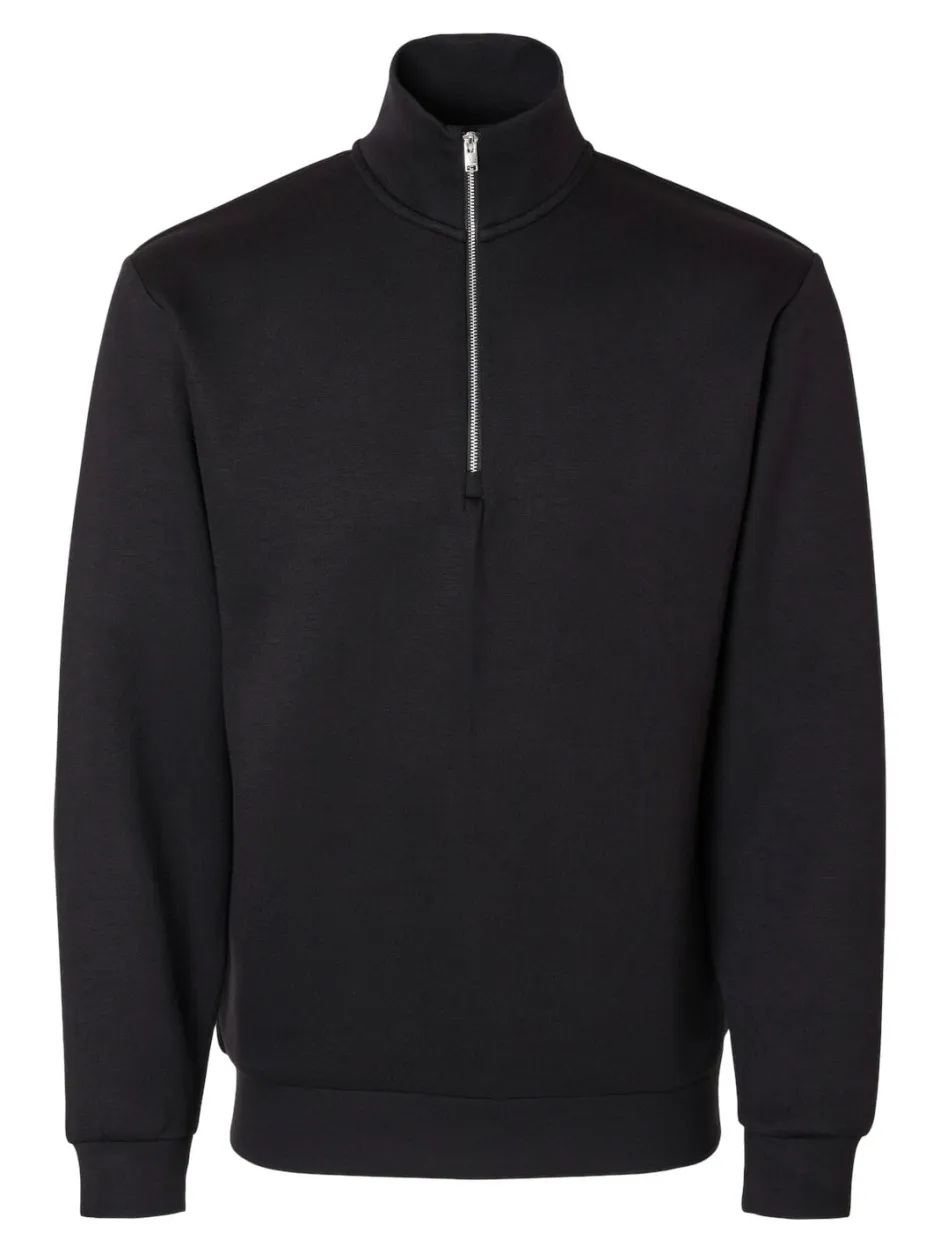 miesten collegepusero, MANUEL SOFT ZIP HIGH NEW SWEAT>Selected Discount