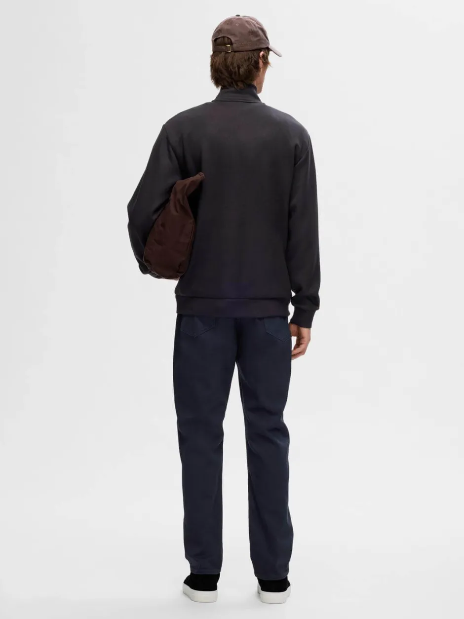 miesten collegepusero, MANUEL SOFT ZIP HIGH NEW SWEAT>Selected Discount