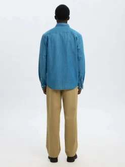 miesten farkkupaita, REG CARLO DENIM LS SHIRT>Selected Hot