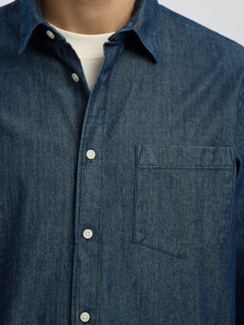 miesten farkkupaita REG CARLO DENIM LS SHIRT NOOS,>Selected New