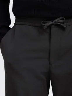 miesten housut SLH196-Straight Robert String Pant, musta><noscript><img width=