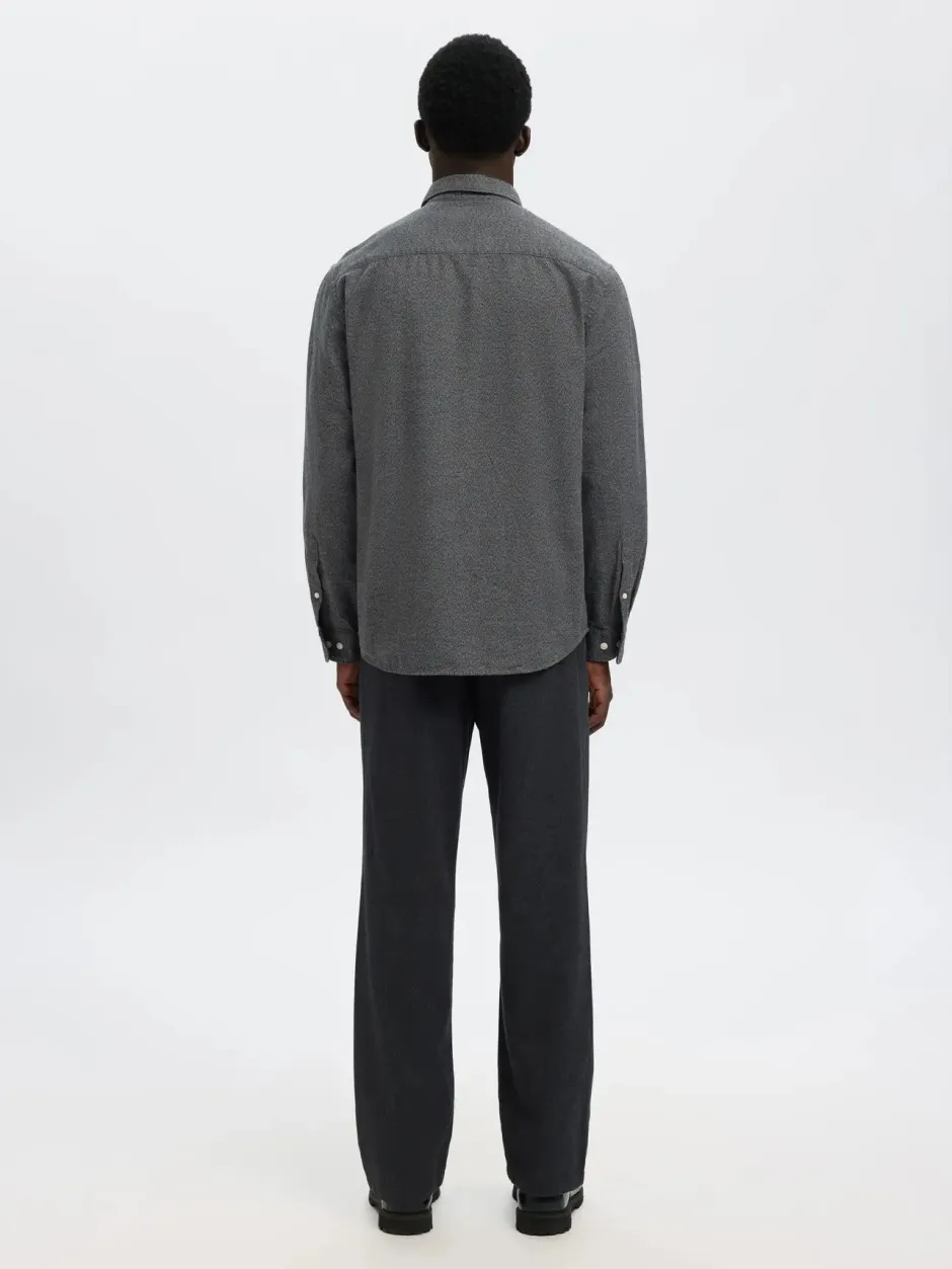 miesten kauluspaita, REG NOAH BRUSHED TWIST SHIRT>Selected Best