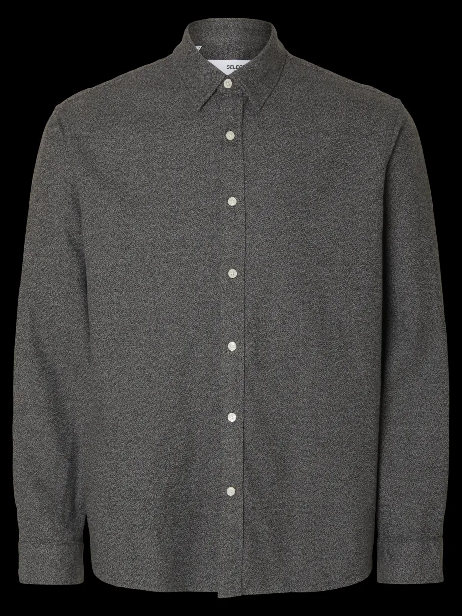 miesten kauluspaita, REG NOAH BRUSHED TWIST SHIRT>Selected Best