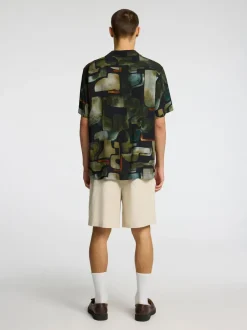 miesten kauluspaita, RELAX VERO SHIRT AOP Kuosi, Vihreä>Selected Outlet