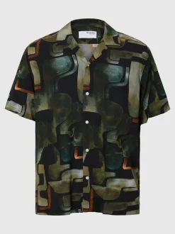 miesten kauluspaita, RELAX VERO SHIRT AOP Kuosi, Vihreä><noscript><img width=