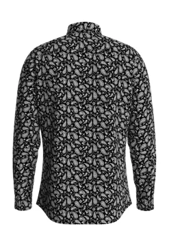 Miesten Kauluspaita, SLIM PERFORMANCE AOP SHIRT>Selected Outlet