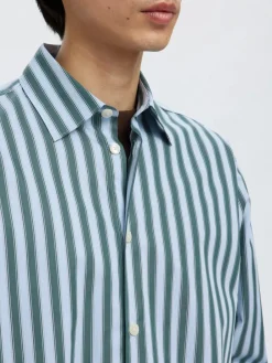 miesten kauluspaita, SLHRLXHENRIC STRIPE LS SHIRT><noscript><img width=