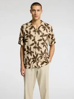 miesten kauluspaita, REGNOA SS RESORT Ruskea Kuosi>Selected Best