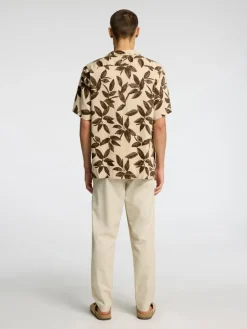 miesten kauluspaita, REGNOA SS RESORT Ruskea Kuosi>Selected Best