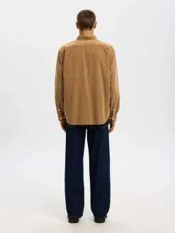 Miesten Kauluspaita K REG DANNI CORD BD LS SHIRT>Selected Sale