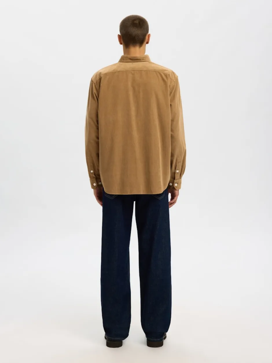 Miesten Kauluspaita K REG DANNI CORD BD LS SHIRT>Selected Sale
