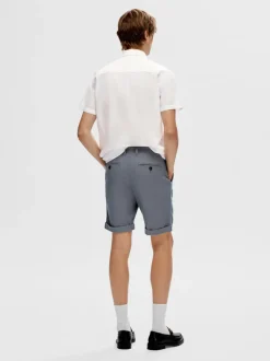 Miesten Kauluspaita, NEW LINEN SHIRT SS NOS>Selected Online