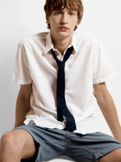 Miesten Kauluspaita, NEW LINEN SHIRT SS NOS><noscript><img width=