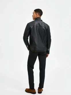 miesten nahkatakki, ARCHIVE CLASSIC LEATHER JACKET>Selected Hot