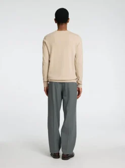 miesten neule BERG CREW NECK OATMEAL>Selected New
