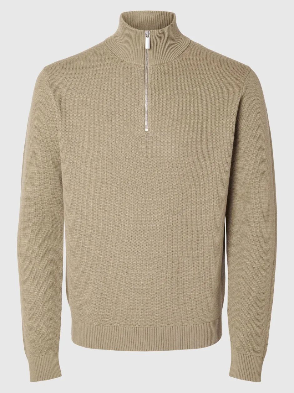 Miesten Neulepusero DANE LS KNIT STRUCTURE HALF ZIP,>Selected Hot