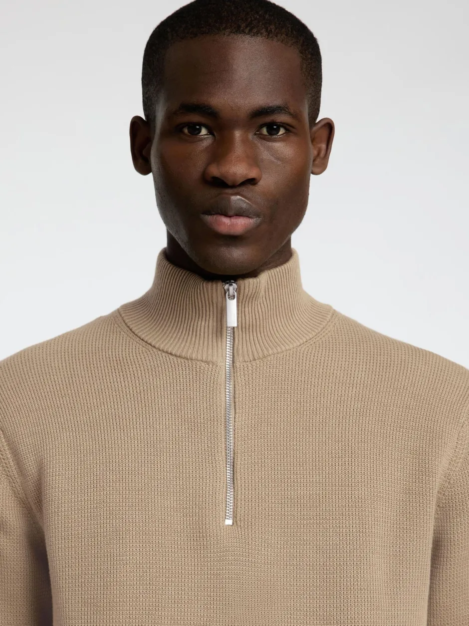 Miesten Neulepusero DANE LS KNIT STRUCTURE HALF ZIP,>Selected Hot