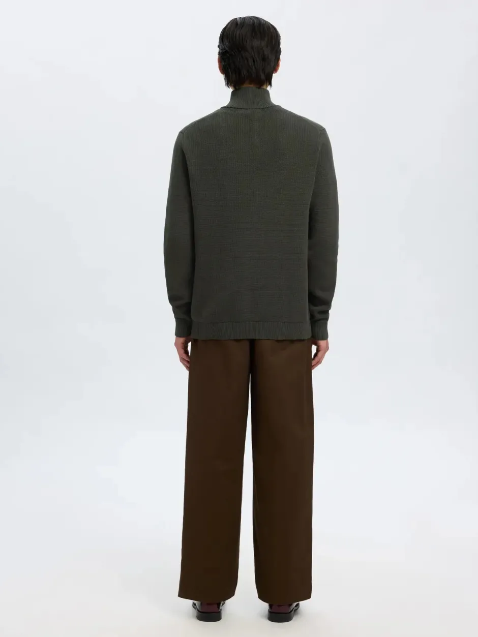 Miesten Neulepusero, DANE LS KNIT STRUCTURE HALF ZIP>Selected Online