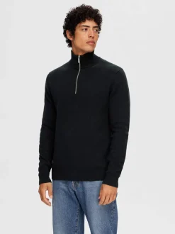 Miesten Neulepusero, DANE LS KNIT STRUCTURE HALF ZIP>Selected Hot