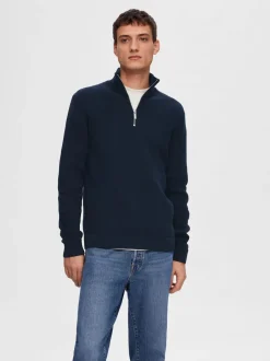 Miesten Neulepusero, DANE LS KNIT STRUCTURE HALF ZIP>Selected Clearance