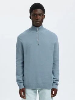 Miesten Neulepusero DANE LS KNIT STRUCTURE HALF ZIP,>Selected Sale