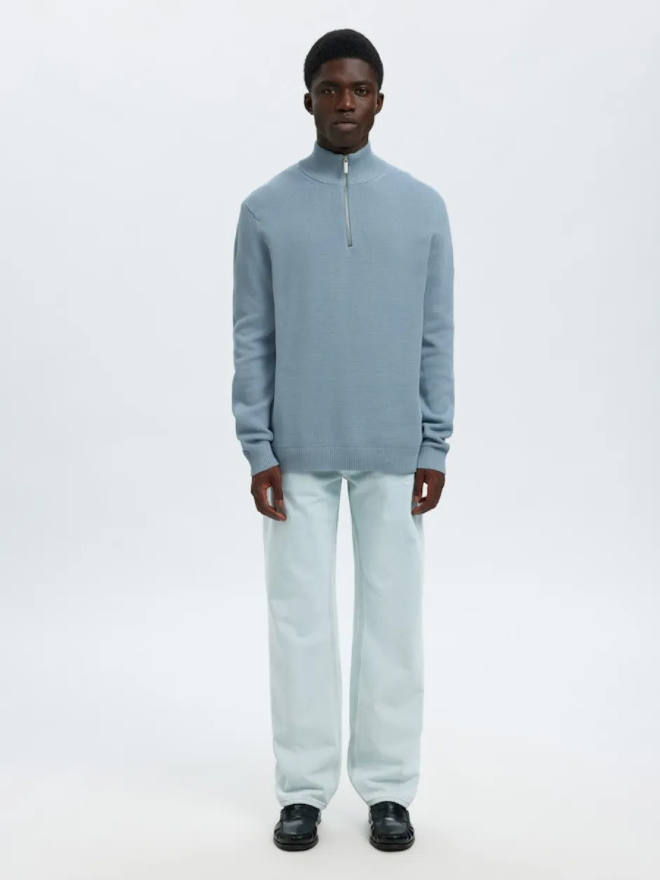 Miesten Neulepusero DANE LS KNIT STRUCTURE HALF ZIP,>Selected Sale