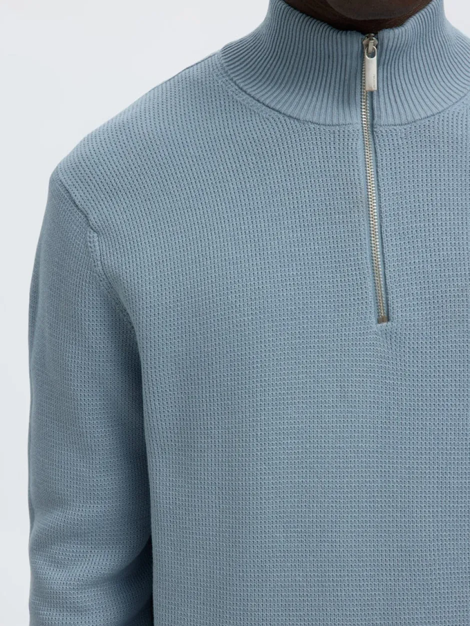Miesten Neulepusero DANE LS KNIT STRUCTURE HALF ZIP,>Selected Sale