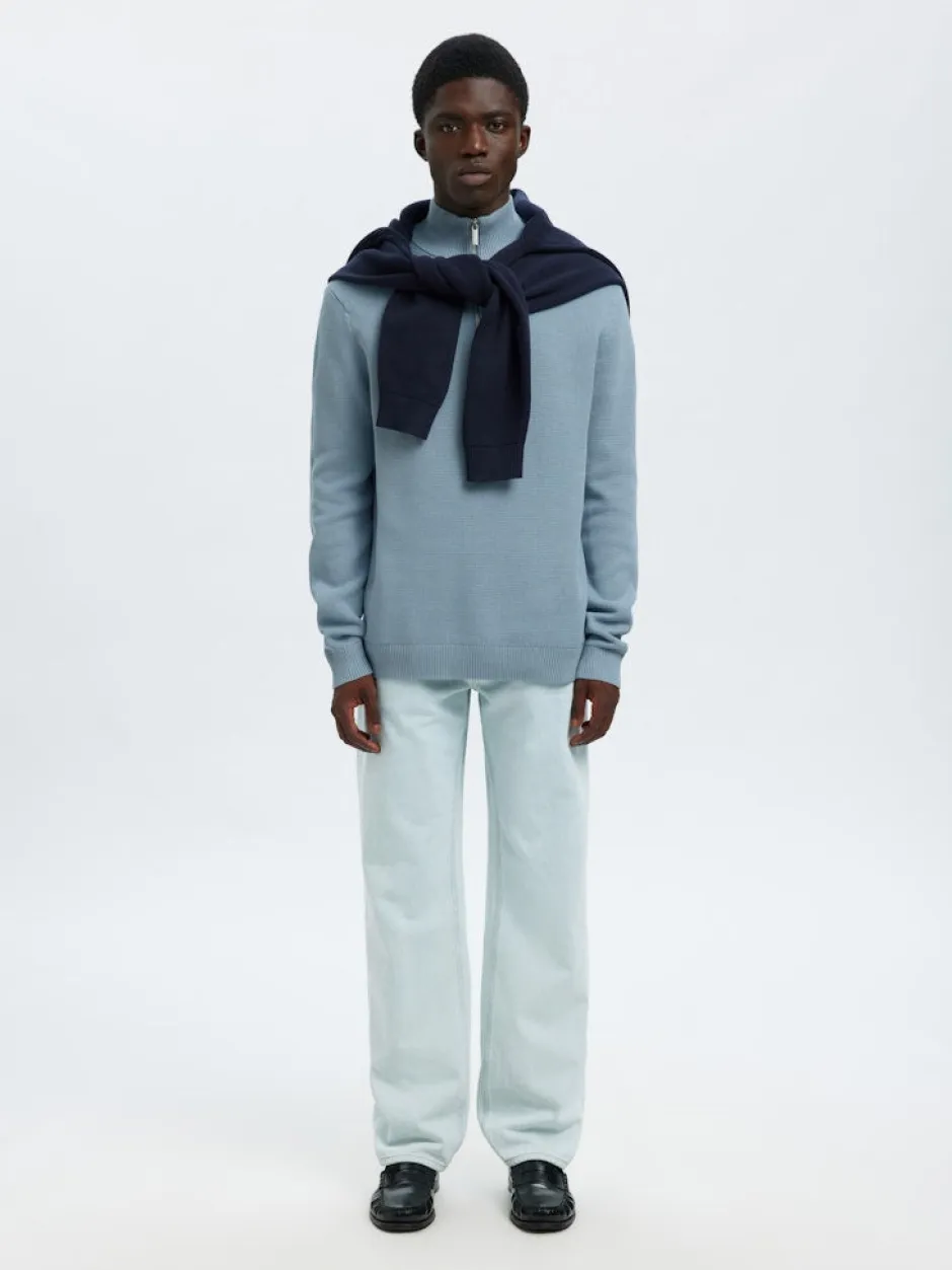 Miesten Neulepusero DANE LS KNIT STRUCTURE HALF ZIP,>Selected Sale