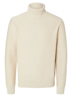 Miesten Neulepusero, AXEL LS ROLL NECK NOS Luonnonvalkoinen><noscript><img width=