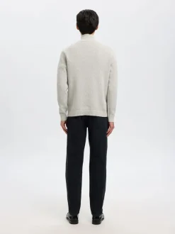 miesten neulepusero K SLHDANE LS KNIT STRUCTURE HALF ZIP NOO,><noscript><img width=