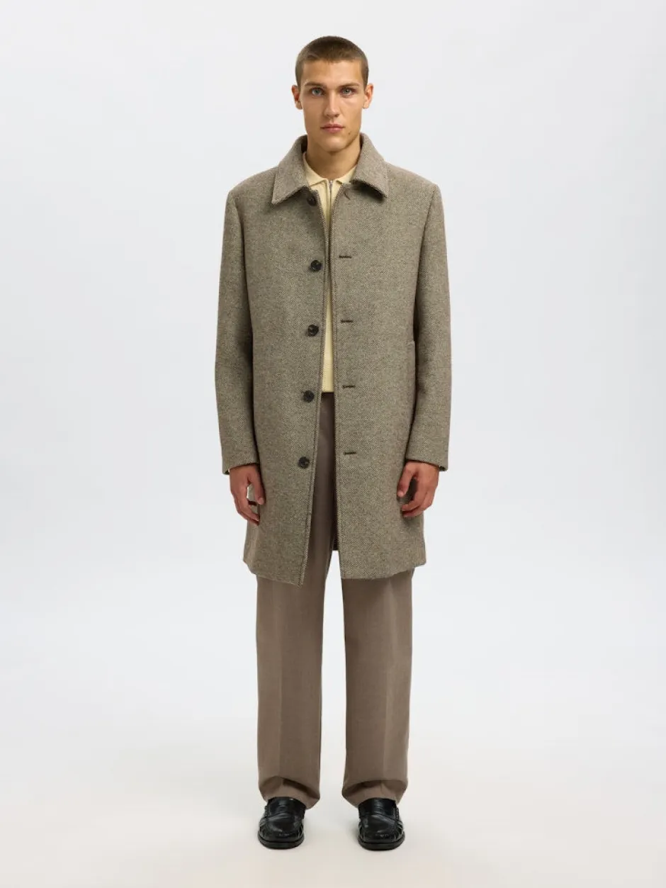 miesten neulepusero SLHCRAN LS Knit Structure Half Zip Polo,>Selected Best