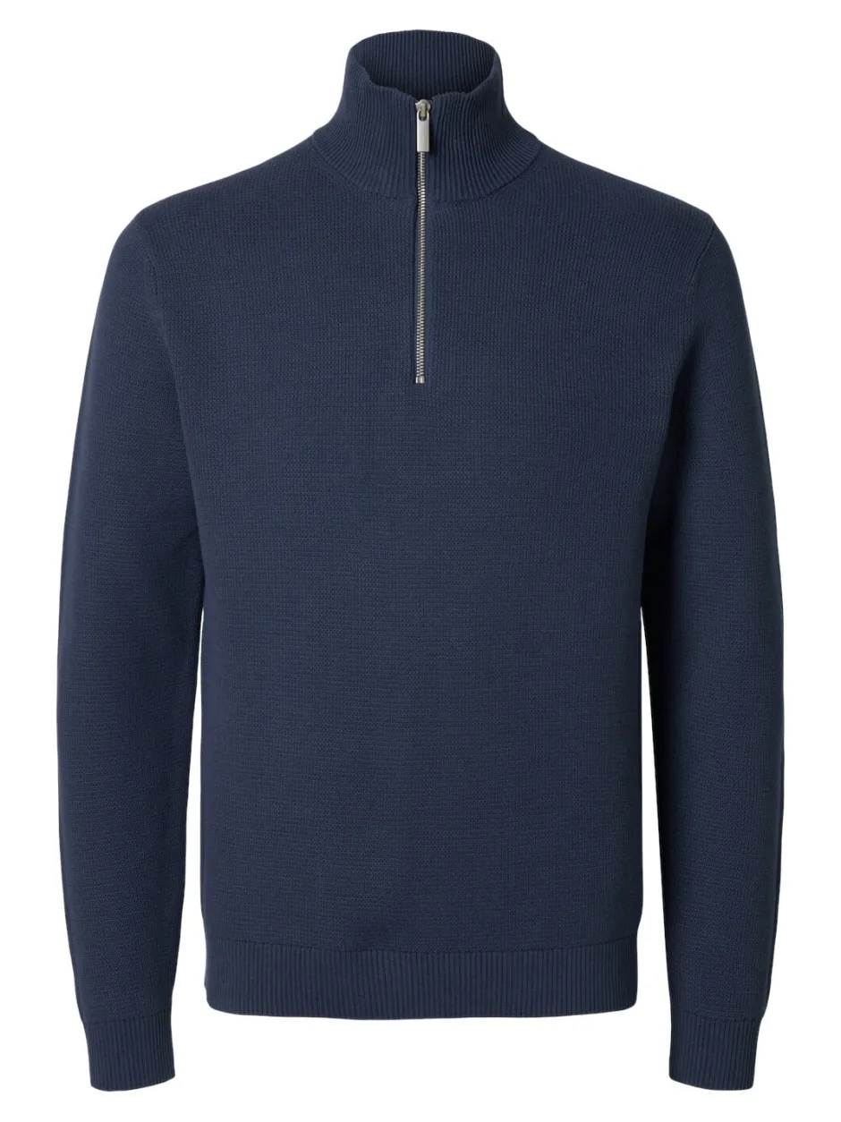 Miesten Neulepusero, DANE LS KNIT STRUCTURE HALF ZIP>Selected Hot