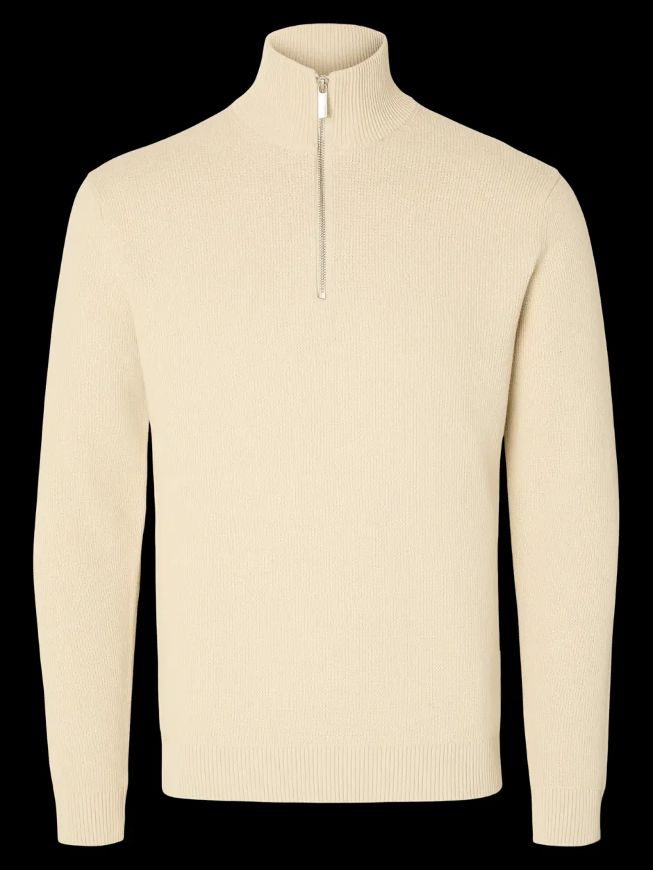 Miesten Neulepusero, DANE LS KNIT STRUCTURE HALF ZIP>Selected Discount