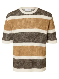 miesten paita, GINGER SS KNIT RELAXED STRIPE><noscript><img width=