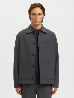 miesten paitatakki SLHRELAX-MAGS HYBRID OVERSHIRT BLAZER EX,>Selected Outlet