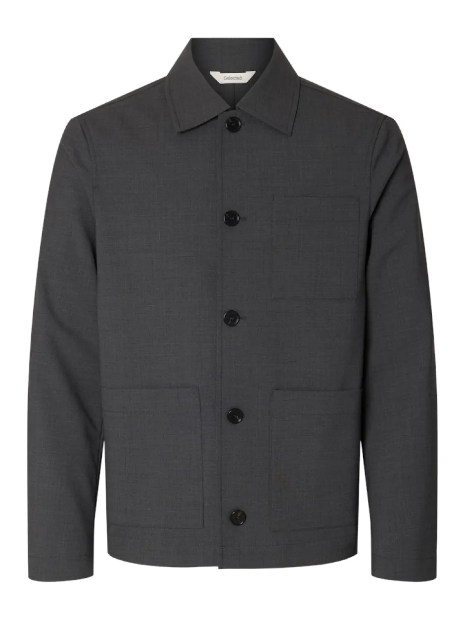 miesten paitatakki SLHRELAX-MAGS HYBRID OVERSHIRT BLAZER EX,>Selected Outlet