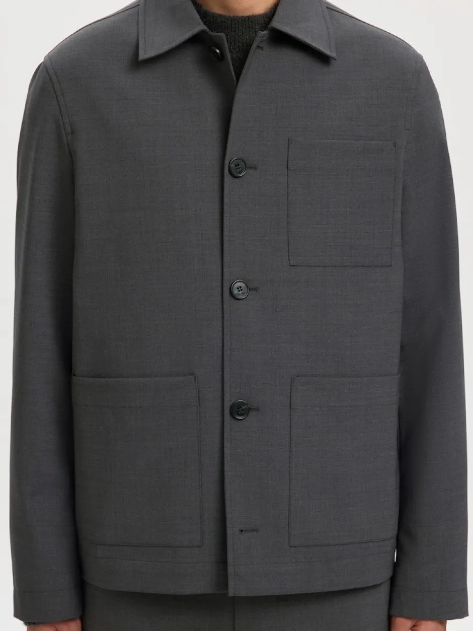 miesten paitatakki SLHRELAX-MAGS HYBRID OVERSHIRT BLAZER EX,>Selected Outlet