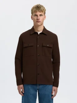 Miesten Paitatakki Jackie Sweat Jacket, Demitasse>Selected Sale