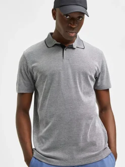 Miesten Pikeepaita LEROY COOLMAX NOS VIILENTÄVÄ PIKEE Harmaa Kuosi>Selected Outlet