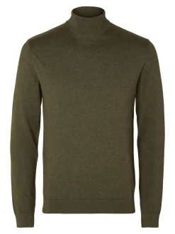 , Miesten Pooloneule, Berg Roll Neck Armeijanvihreä>Selected New