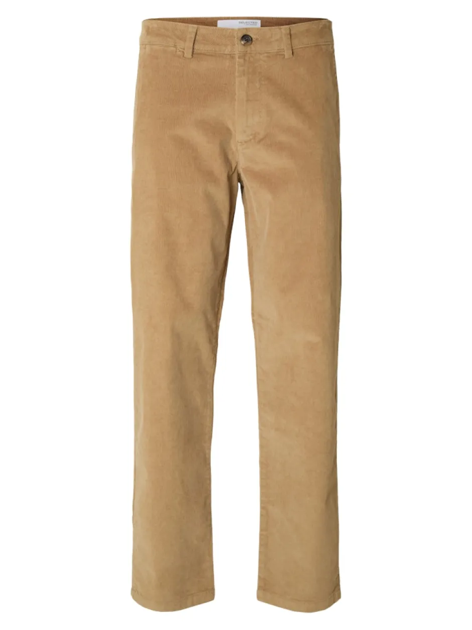 miesten suorat housut Straight Miles vakosamettihousut,>Selected Hot