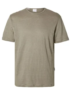 Miesten T-Paita, BET LINEN SS O-NECK Armeijanvihreä><noscript><img width=