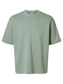 miesten t-paita, LOOSE OSCAR SS O-NECK>Selected Hot