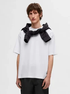 miesten t-paita, LOOSE OSCAR SS O-NECK>Selected Clearance