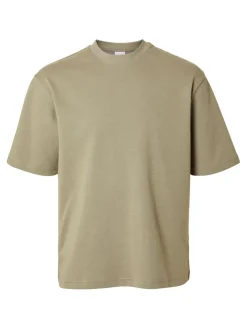 miesten t-paita, LOOSE OSCAR SS O-NECK Armeijanvihreä><noscript><img width=