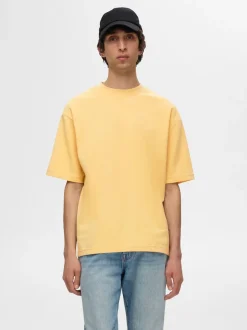 miesten t-paita, LOOSE OSCAR SS O-NECK>Selected Sale