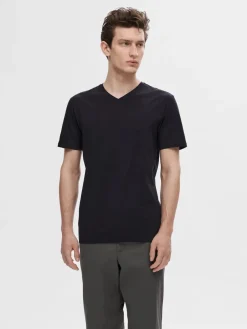 Miesten T-paita, Pima Ss V-neck>Selected New