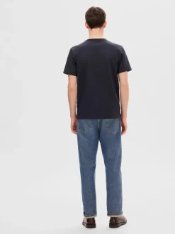 miesten t-paita, SANDER SEERSUCKER SS O-NECK>Selected Sale