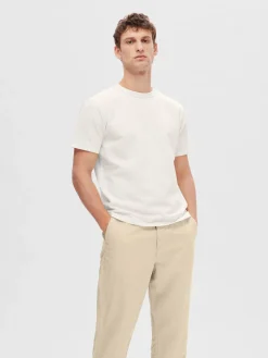 miesten t-paita, SANDER SEERSUCKER SS O-NECK>Selected Sale